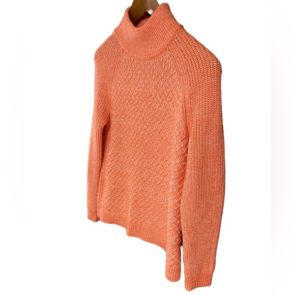 Talbots Long Sleeve Textured Stitch Wool Blend Pullover Sweater Size Medium - Picture 8 of 13